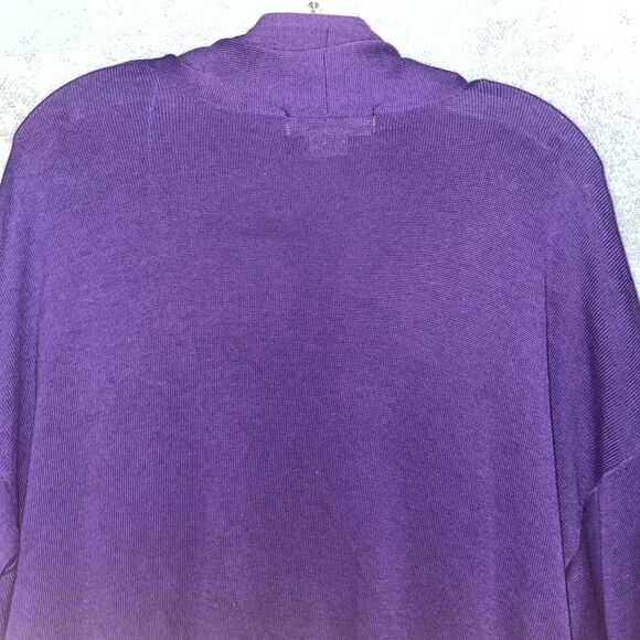 Michael Kors Cardigan Womens Size 1X Purple Open Front Sweater Cardigancore - Picture 10 of 10